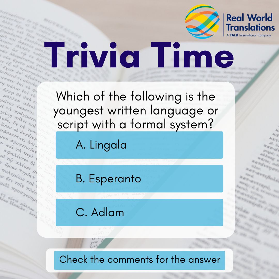🌍 Language Trivia Time! Did you... - Real World Translations | Facebook