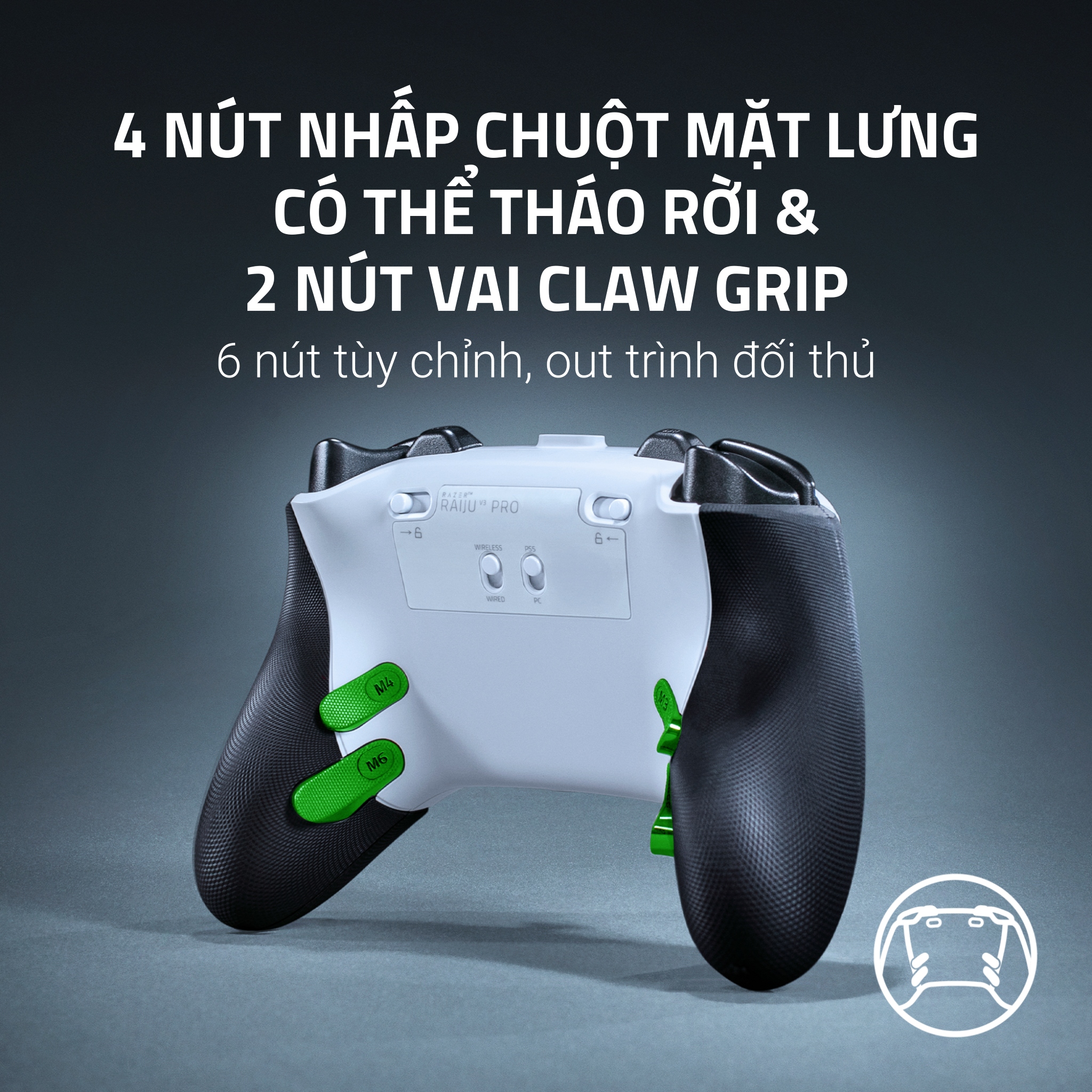 Razer - RAZER RAIJU V3 PRO – Tay cầm esports không dây tùy biến cao ...
