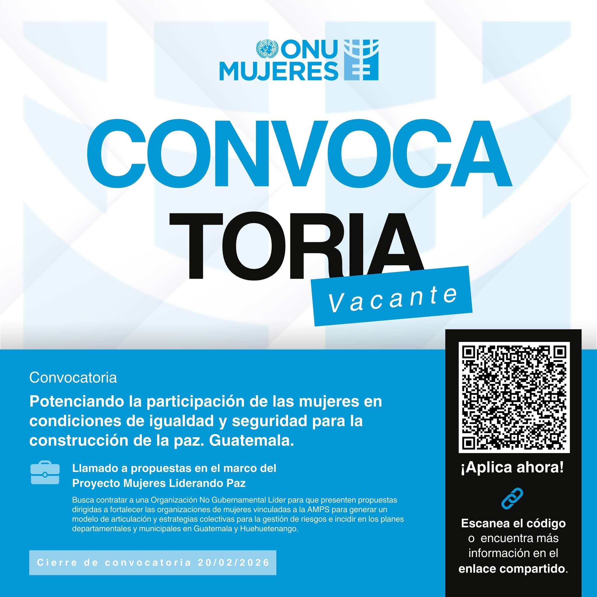 #Convocatoria Potenciando la... - ONU Mujeres Guatemala | Facebook
