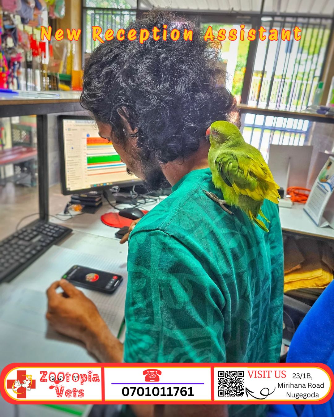 Zootopia - 🐦💚 Meet our new Reception Assistant! At Zootopia Vets, even ...