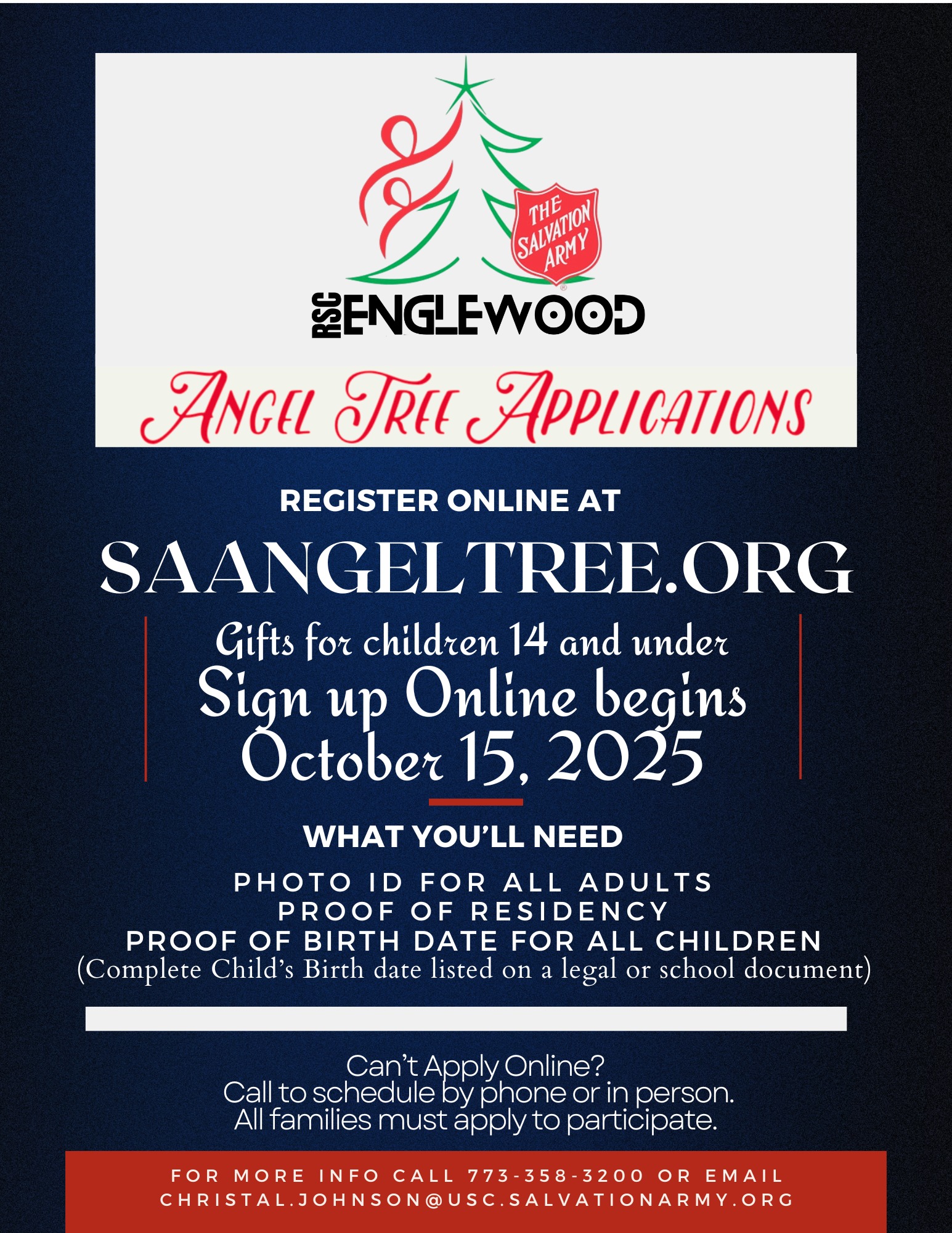 Englewood Red Shield Center Online Angel Tree Applications will open on ...