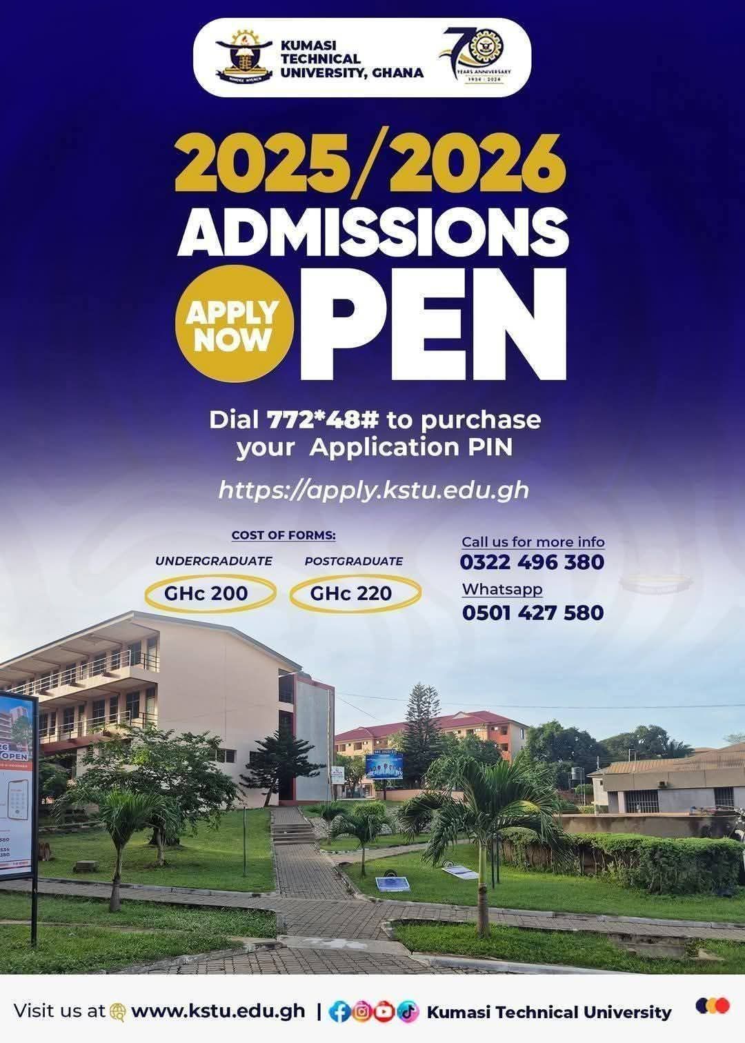 📍 2025/2026 ADMISSIONS OPEN... - Kumasi Technical University | Facebook