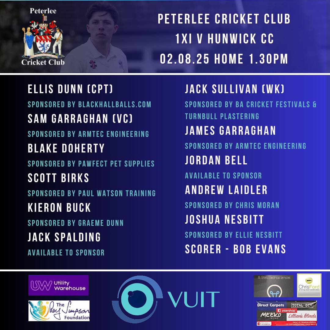 Today both teams play hunwickcc 🏏🏏... - Peterlee Cricket Club | Facebook