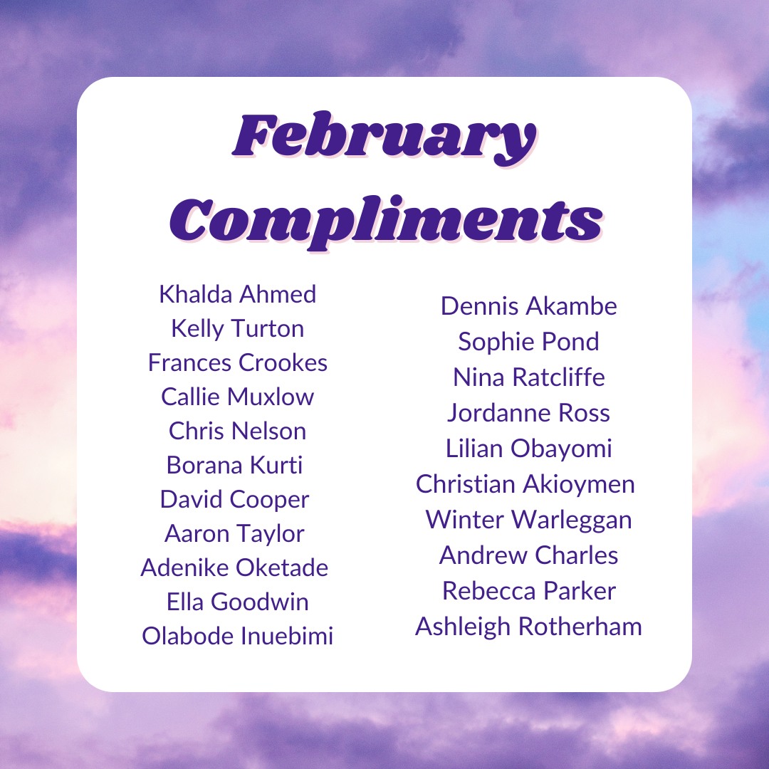 CRT - Care Services - 💜 February Compliments 💜 Here are the names of ...