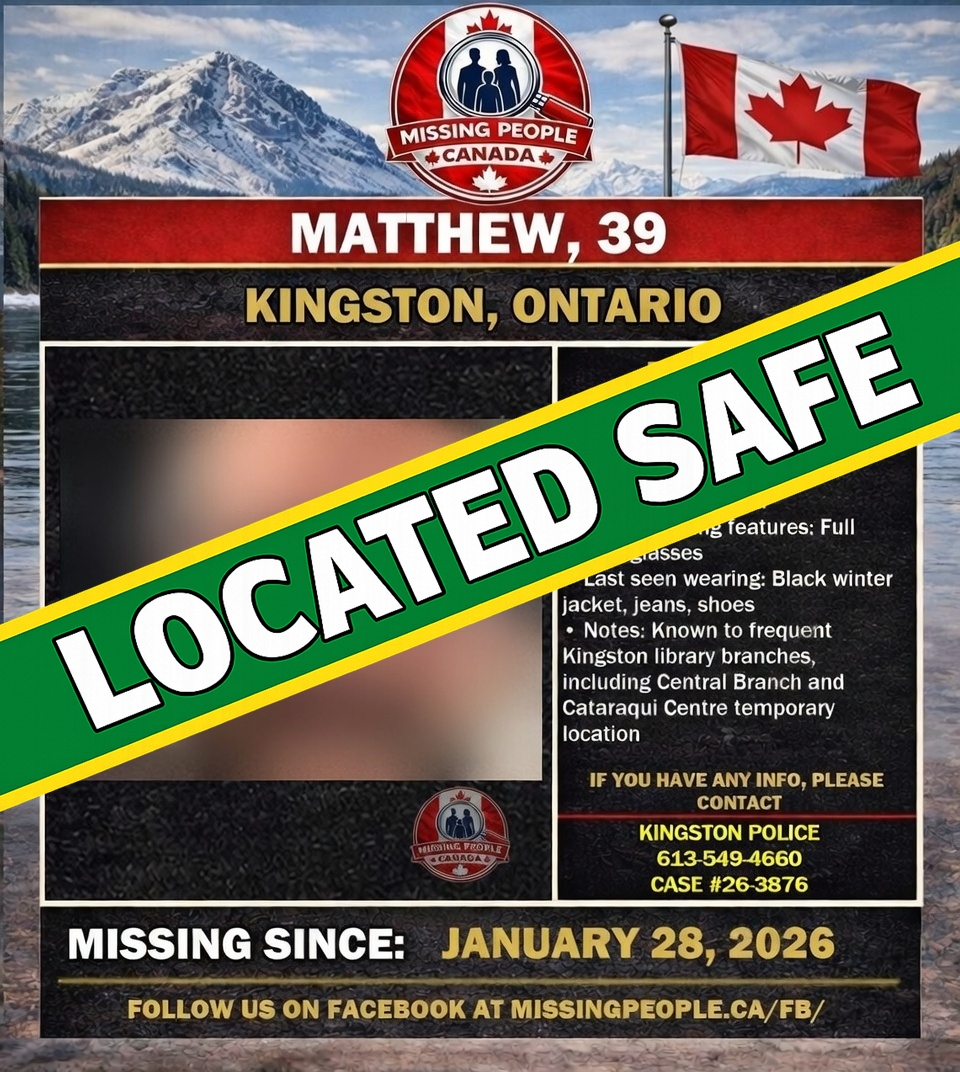 Missing - LOCATED – MATTHEW, 39 Kingston Police have reported that ...