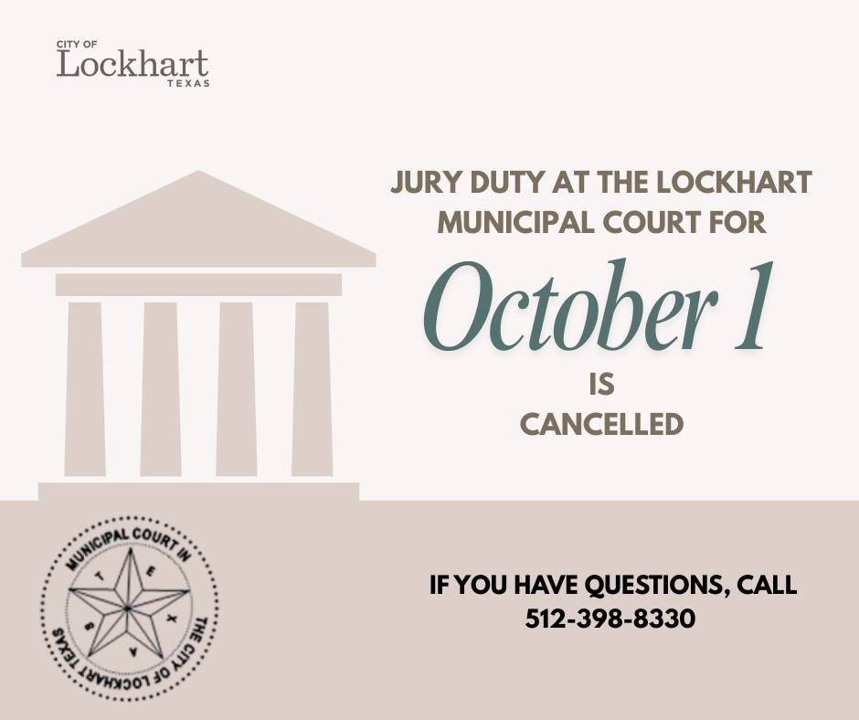 City - REMINDER: If you were scheduled for jury duty at Municipal Court ...