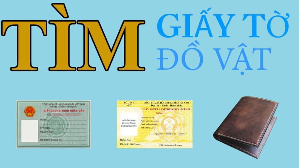 Hỗ Trợ Tìm Giấy Tờ Rơi,Ví Tiền Rơi