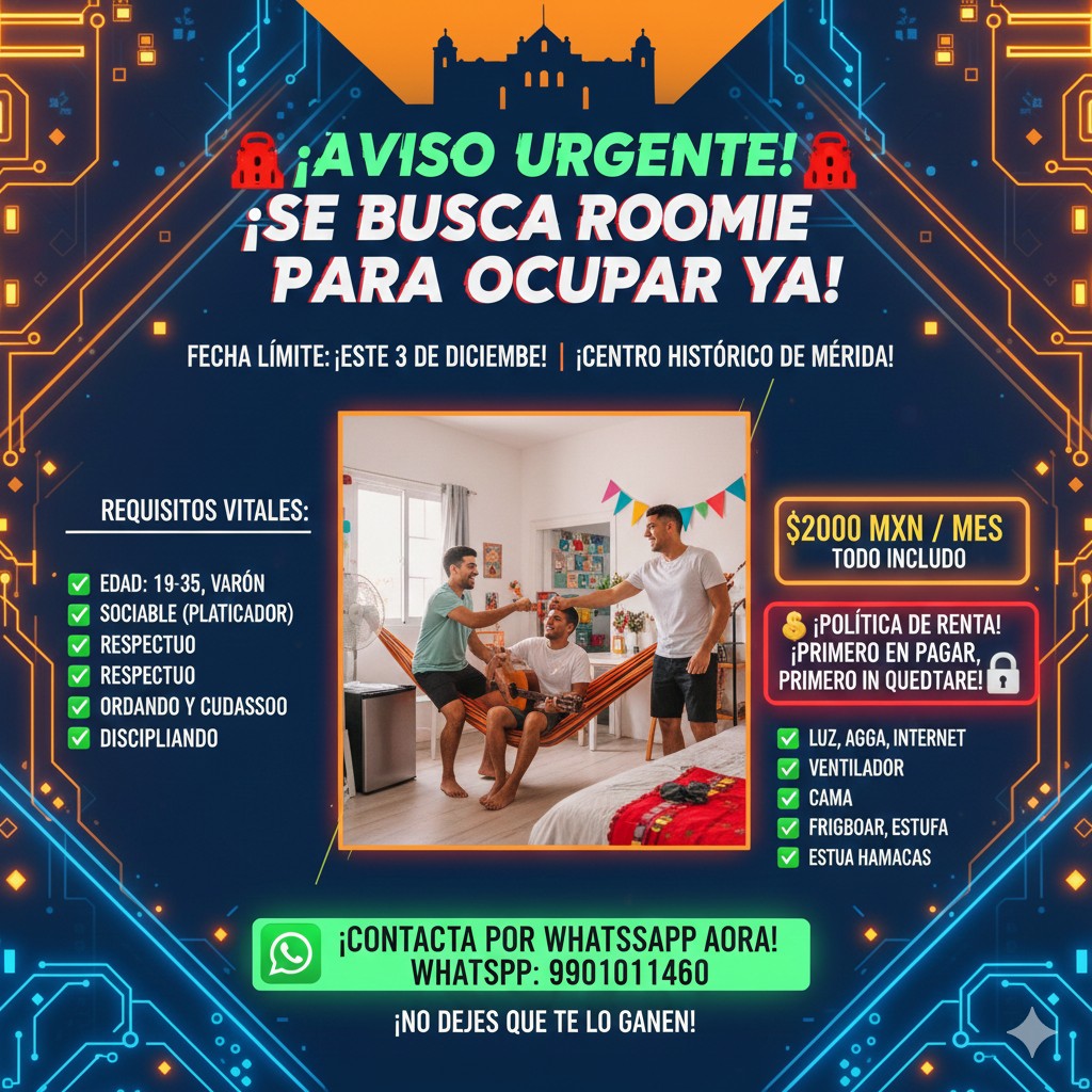 Cuartos Compartidos Con todo incluido Mérida Yucatan
