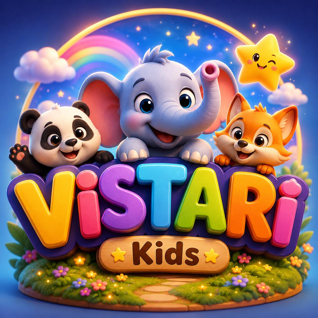 🔺 Learn Shapes With Fox, Panda, Bunny & Elephant | Circle, Square ...