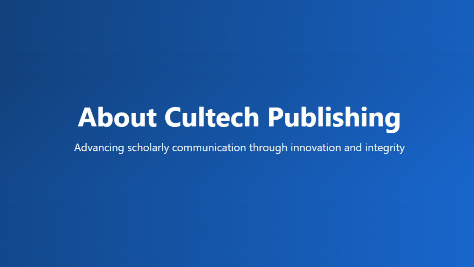 Cultech Publishing