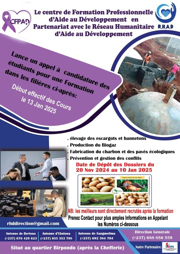 Centre de Formation Professionnelle d’Aide au Développement