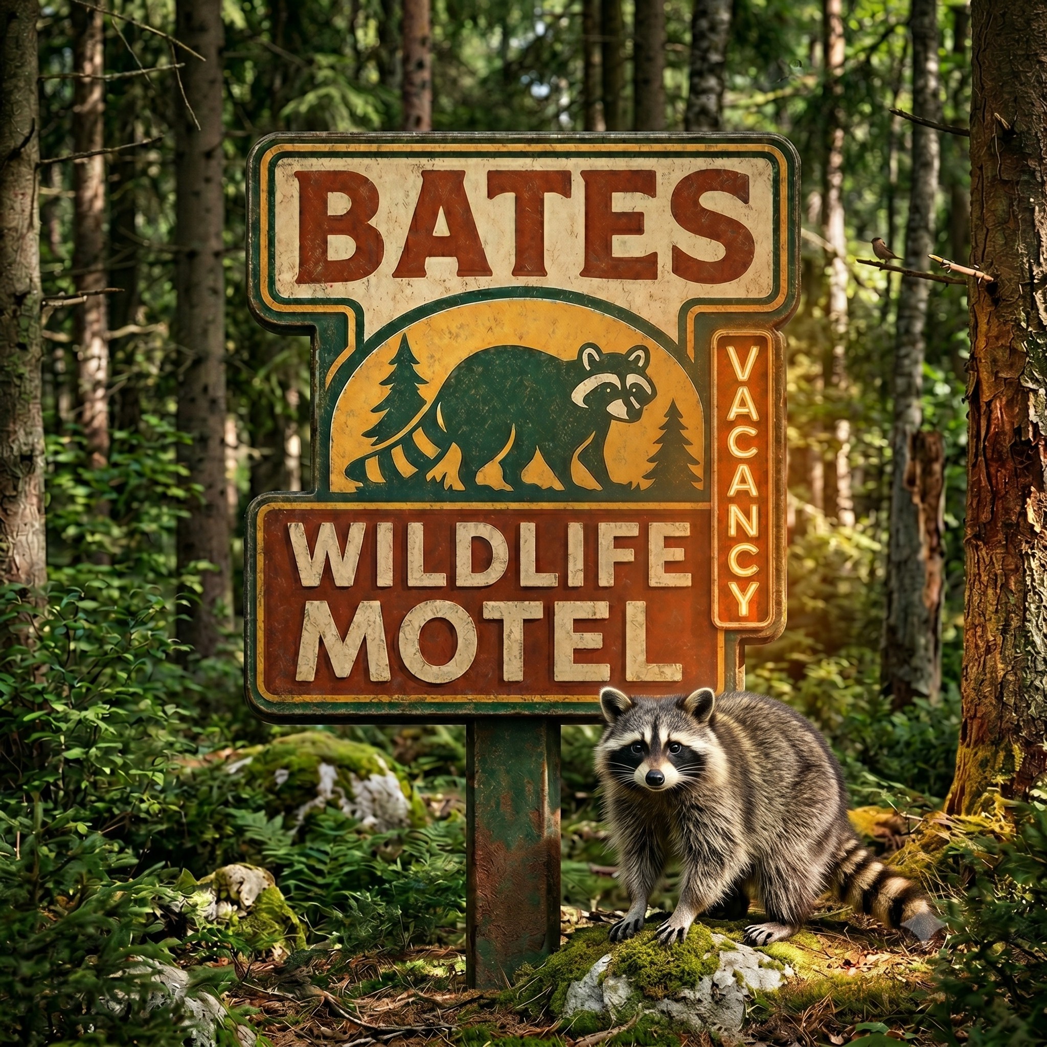 Two of our recently released raccoons, protecting their food from a ...