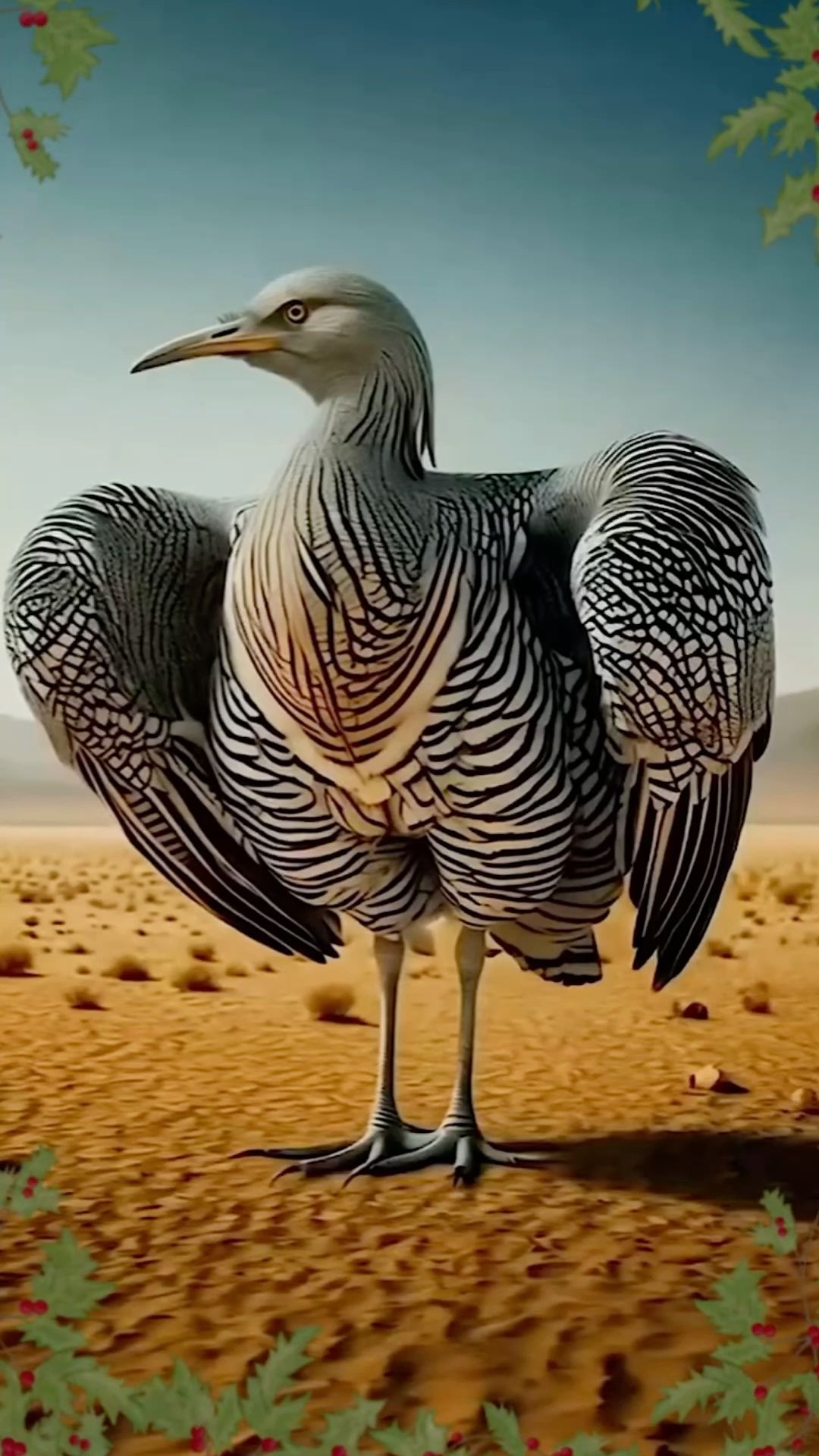 What kind of bird has zigzag white stripes on its chest?