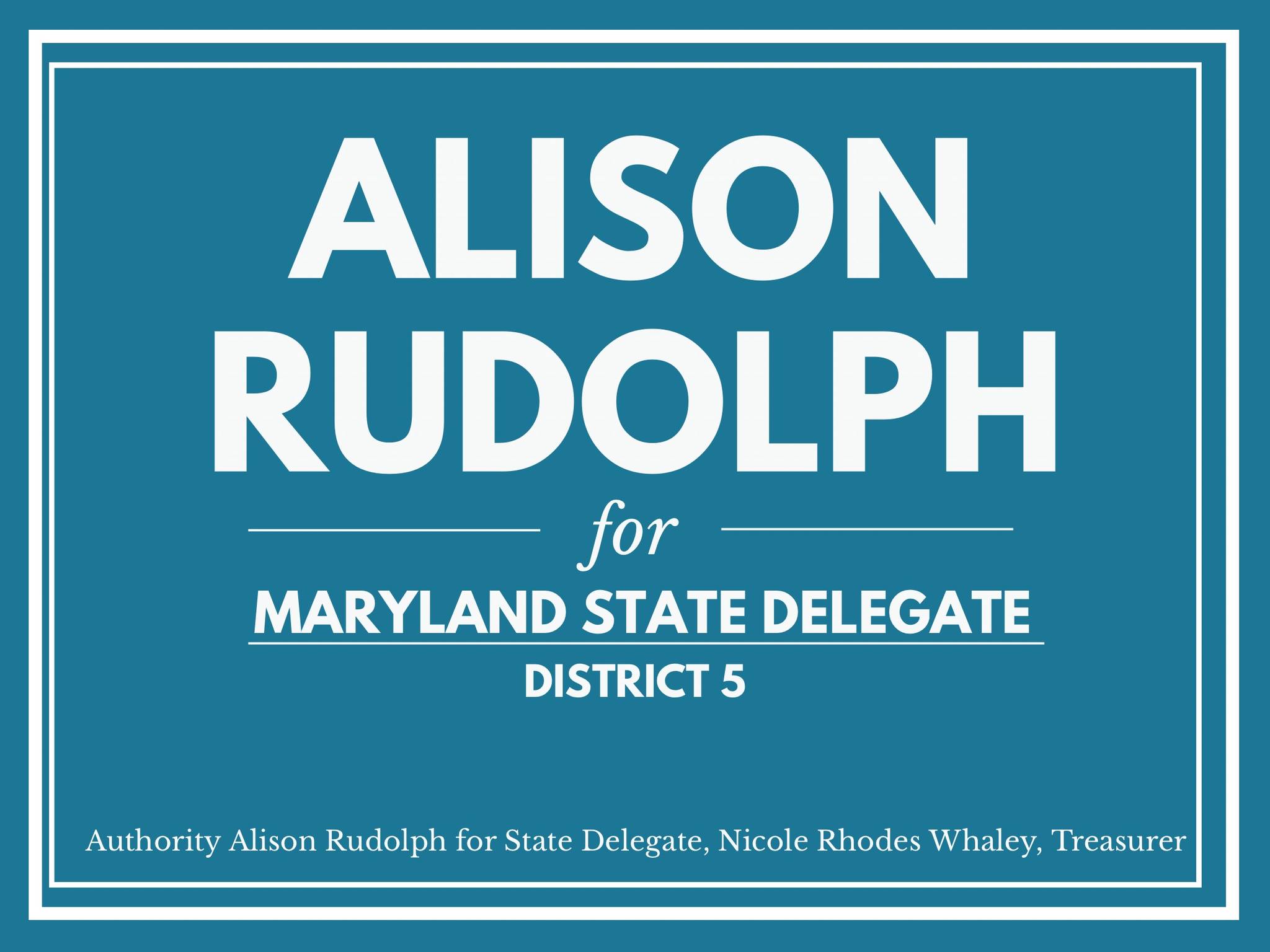 Alison Rudolph for State Delegate