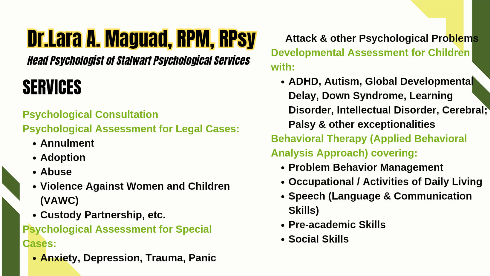 Dr. Lara Alvero-Maguad, RPm, RPsy | Imus