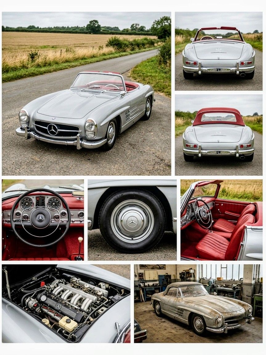 Pass a vintage Mercedes-Benz 300SL with a 617-horsepower SLR