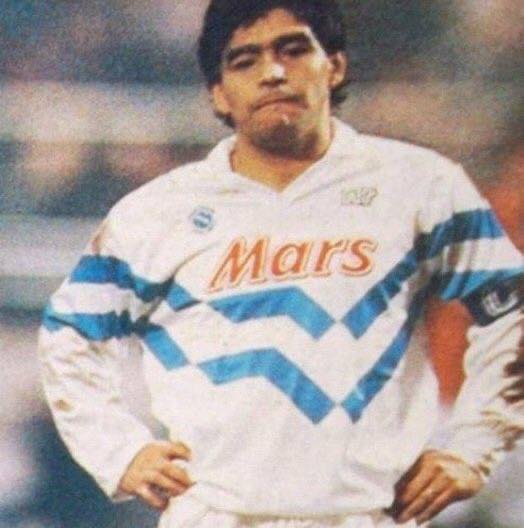 Diego Maradona's 1989-90 Napoli away kit was a distinctive white