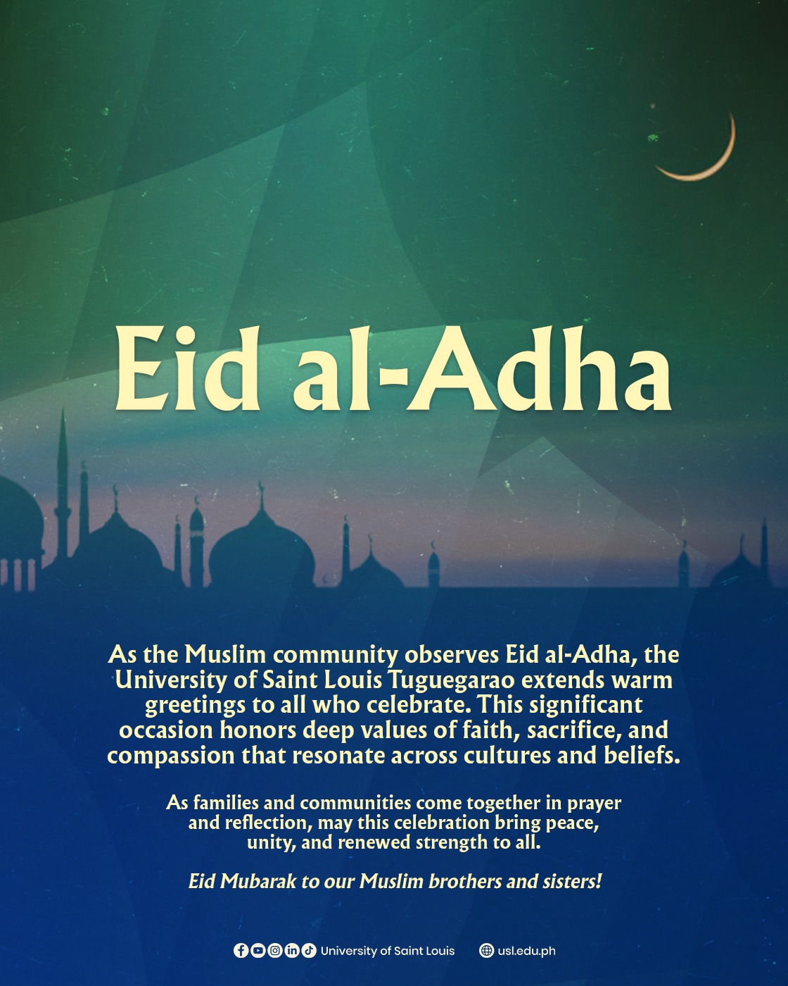 University - As the Muslim community observes Eid al-Adha, the ...
