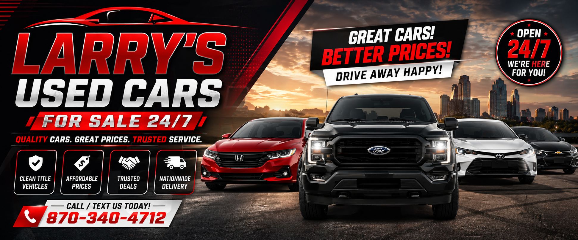 Larry's used cars for sale 24/7