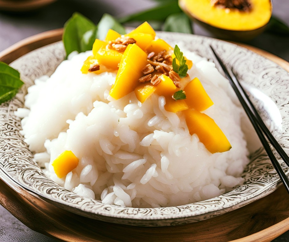 Flavors - Recipe Thai Mango Sticky Rice Ingredients: Glutinous rice ...