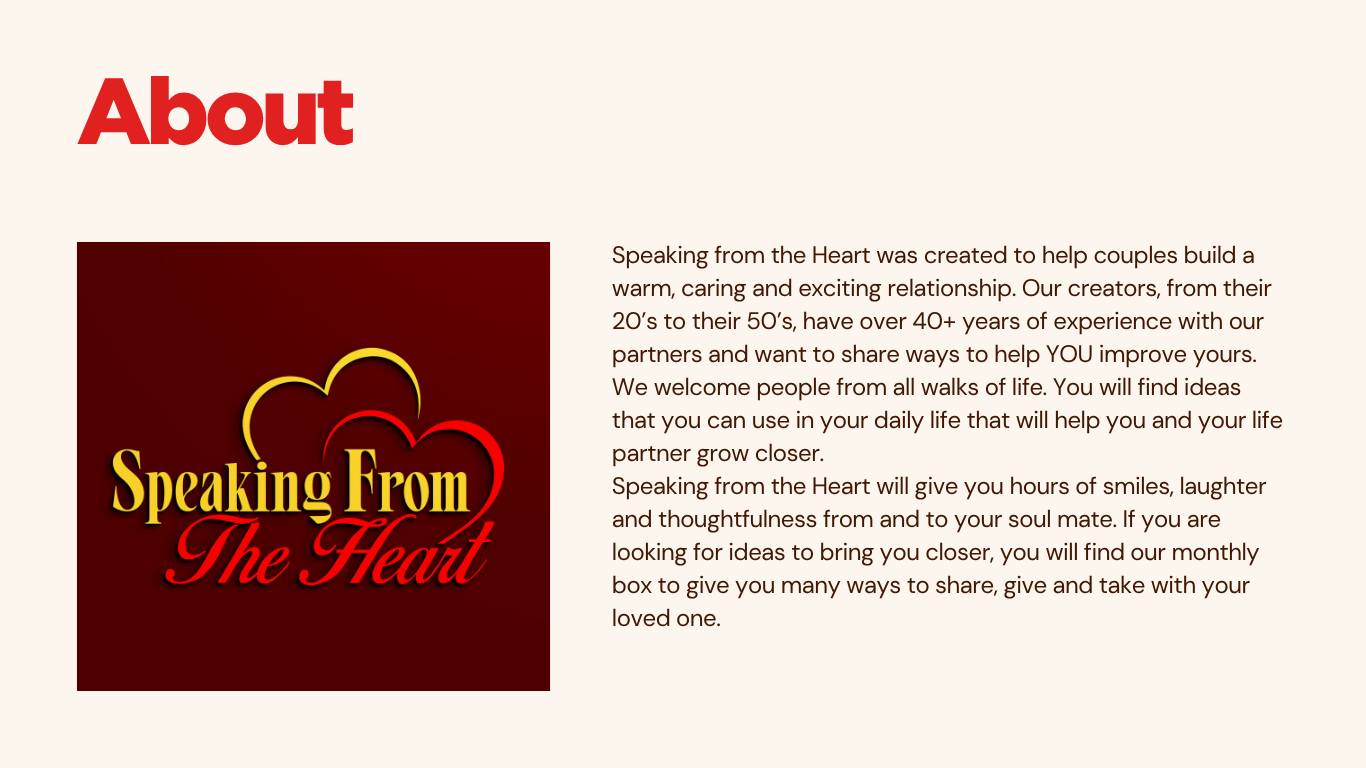 Speaking From The Heart