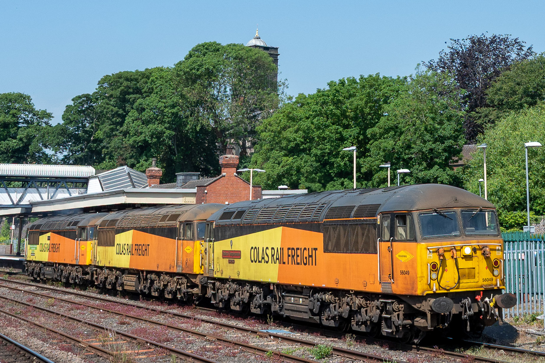 Colas Rail train 56113 and 56049 at Stechford station