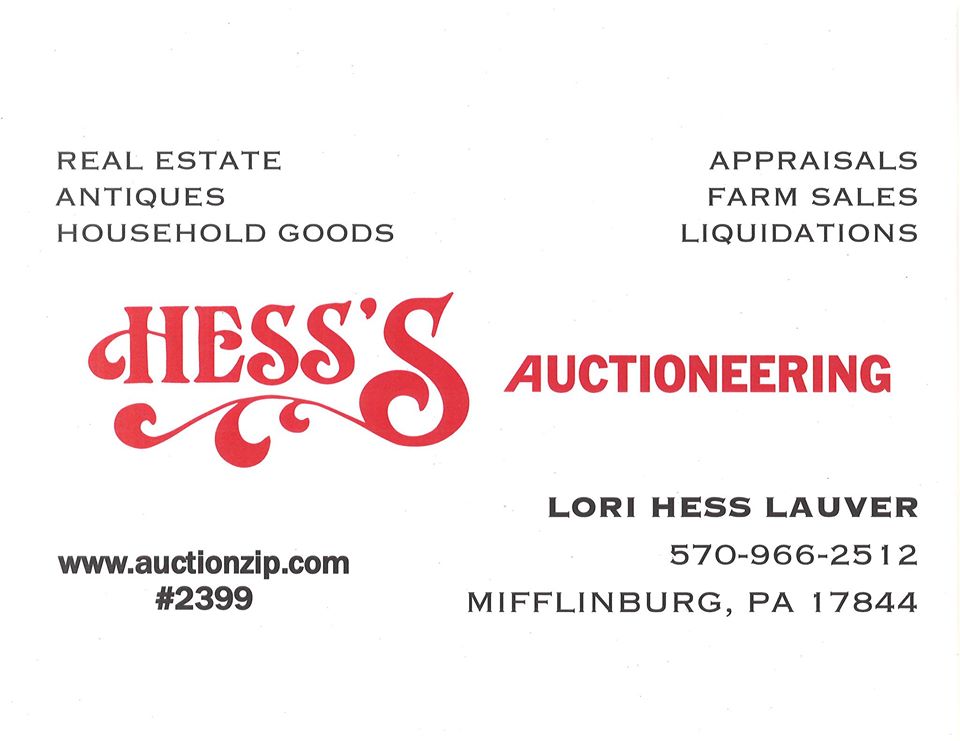 Hess's Auctioneering | Mifflinburg PA