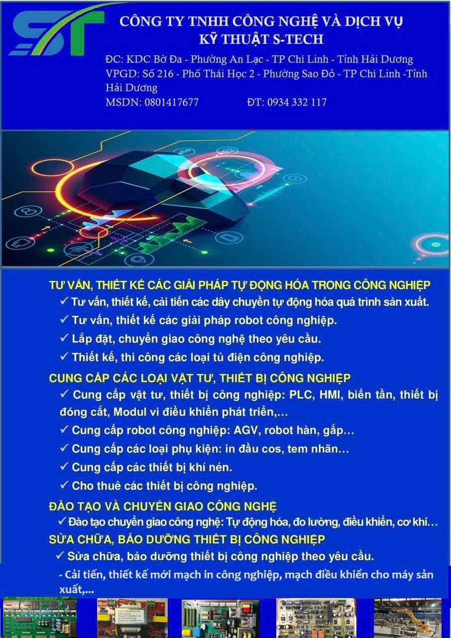 Công ty TNHH công nghệ và dịch vụ kĩ thuật S-tech | Chí Linh