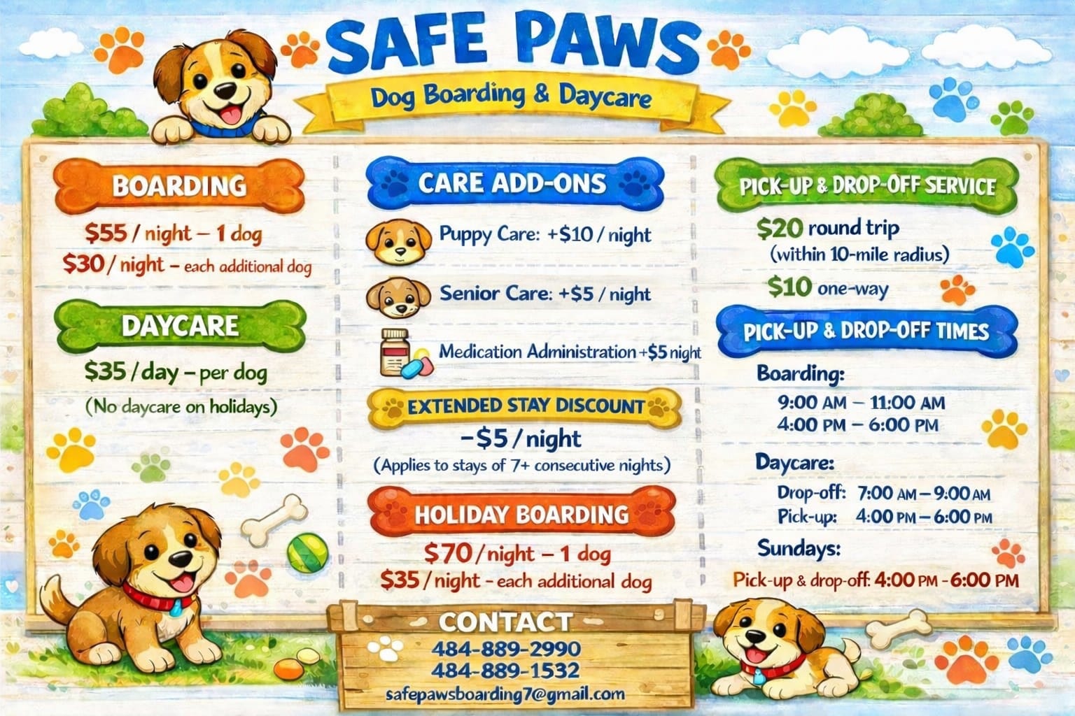 Safe - 🐾 Safe Paws Pricing & Services Here’s our current menu for dog ...