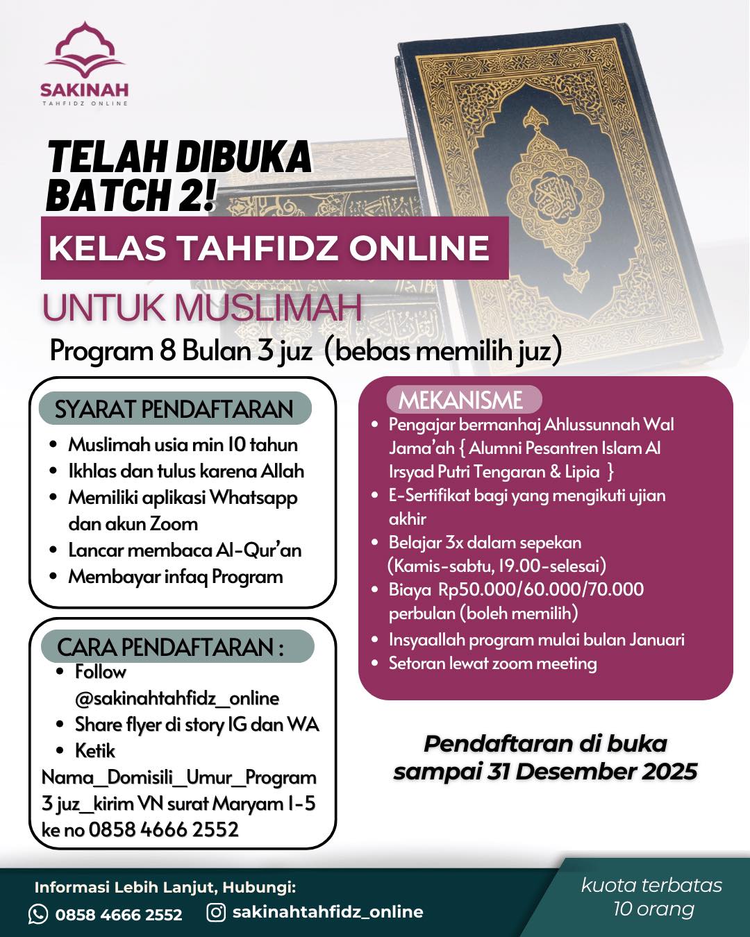 Sakinah Tahfidz Online