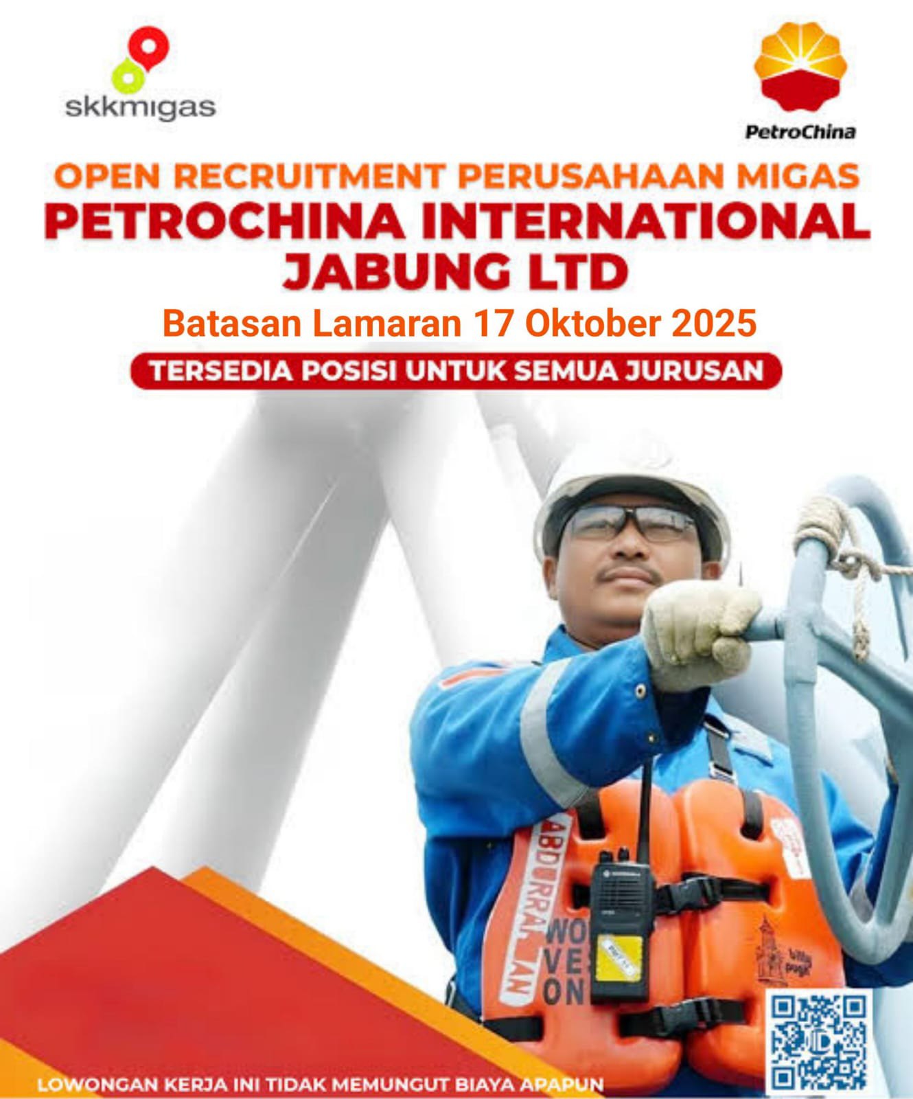 Lowongan kerja - SKK Migas Petrochina International Jabung... | Facebook