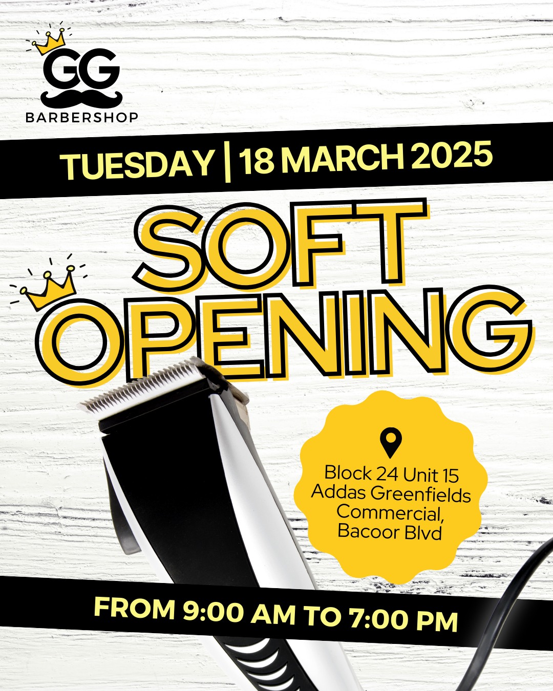 GG Barbershop - 🚨 MARK YOUR CALENDARS! 🚨 📅 Tuesday, March 18, 2025 ⏰ 9: ...