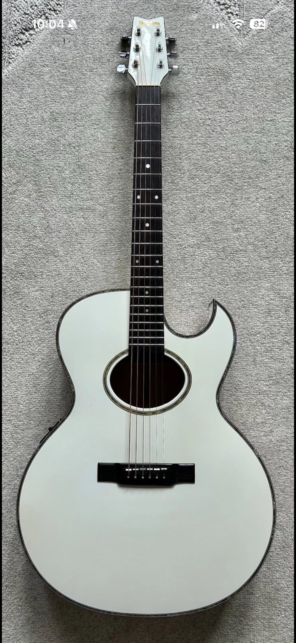 Washburn ea 40 white guitar for sale