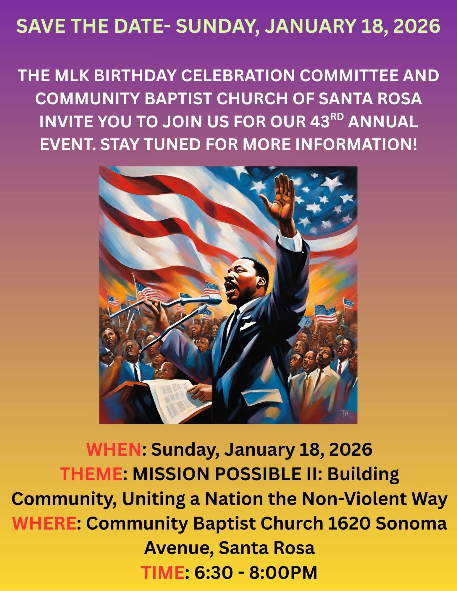 MartinLuther King Birthday Committee of Santa Rosa | Santa Rosa CA