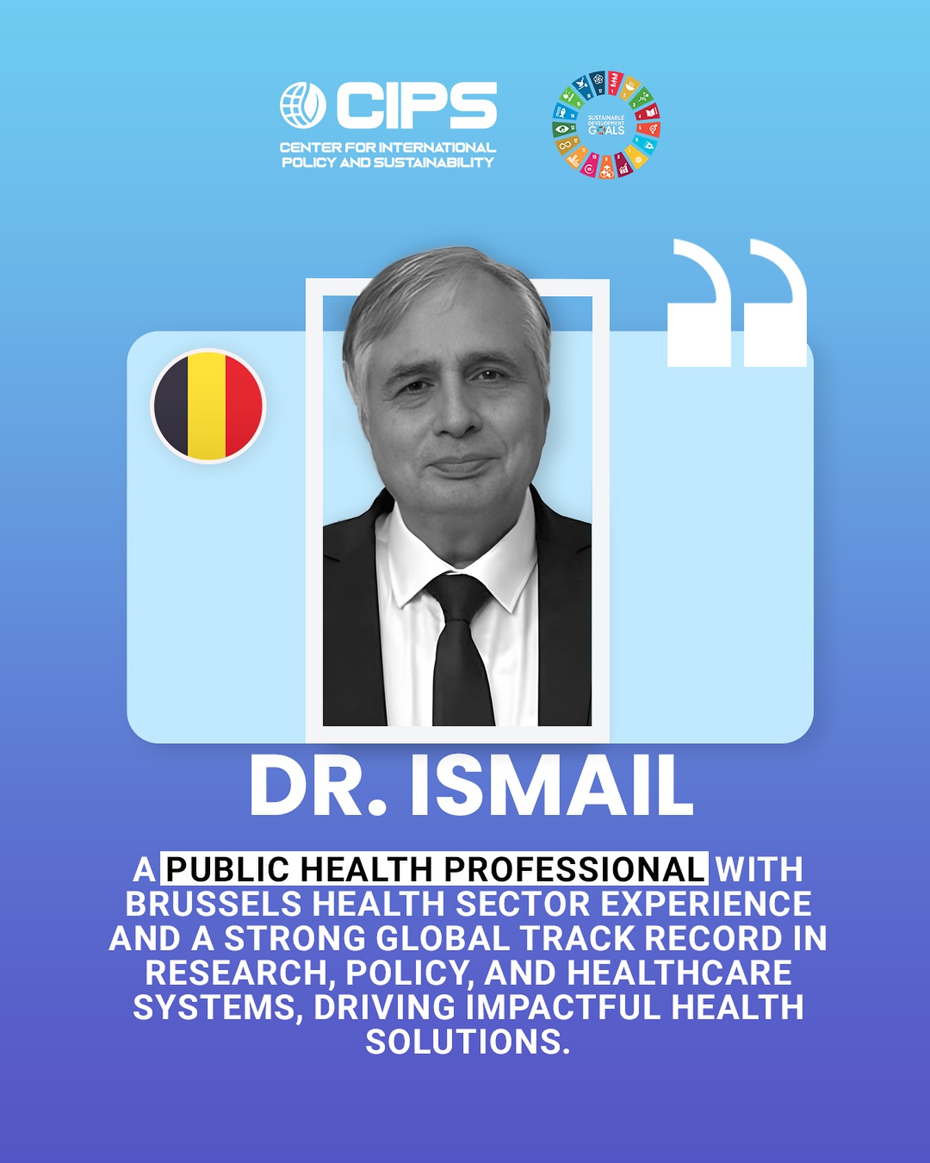 CIPS - Meet the visionaries behind CIPS! Dr. Ismail is a public health ...