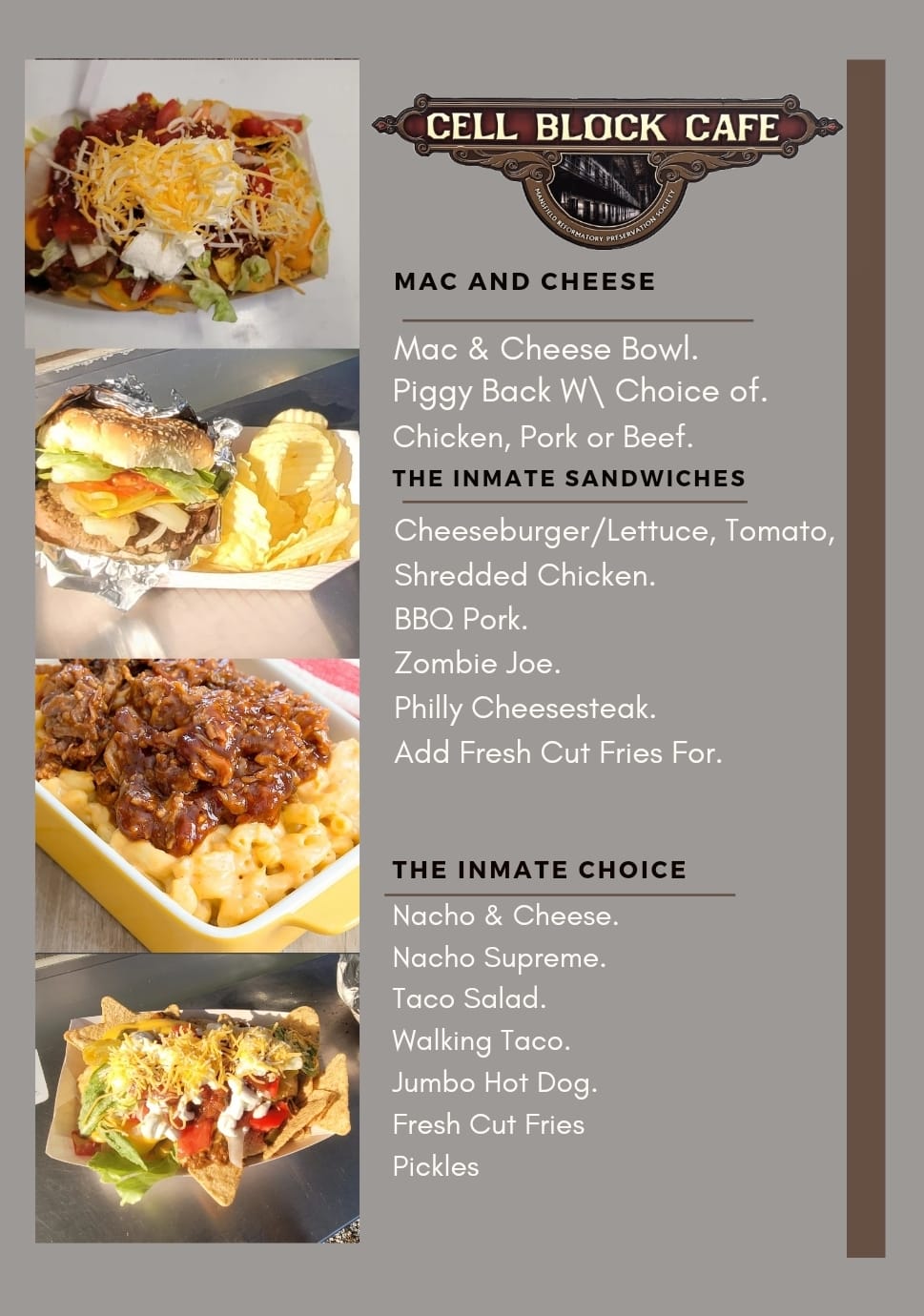 Cell - Cell block cafe's menu | Facebook