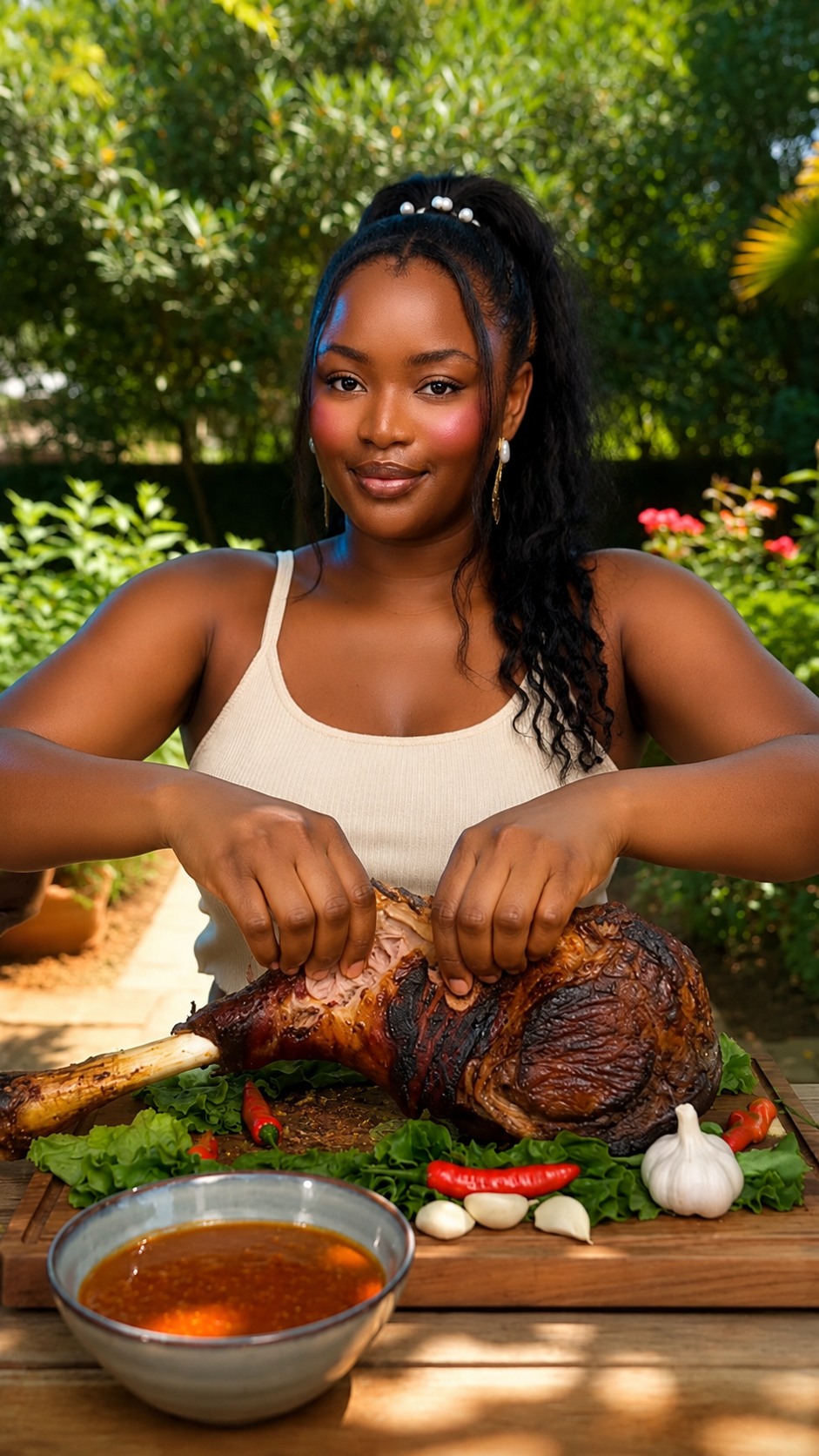ronaldo-eating-nigerian-fufu-and-vegetables-food-eatwithme