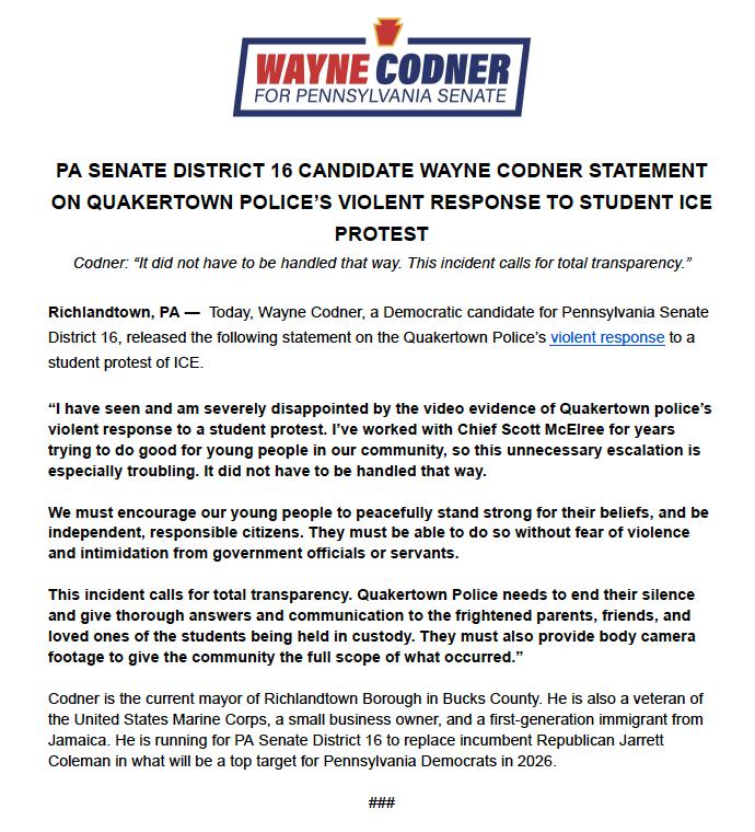 Wayne Codner for PA Senate