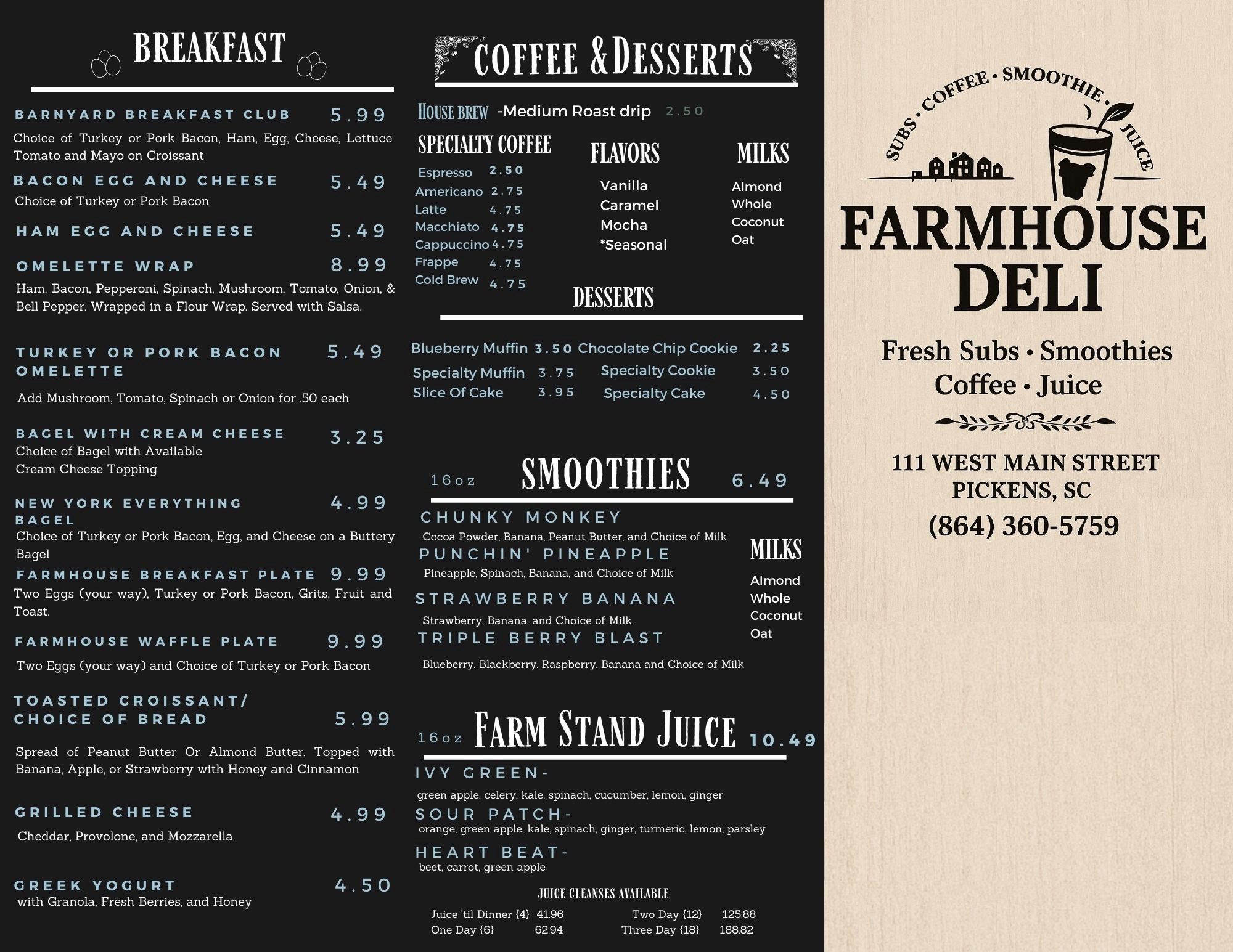 Farmhouse Deli | Pickens SC