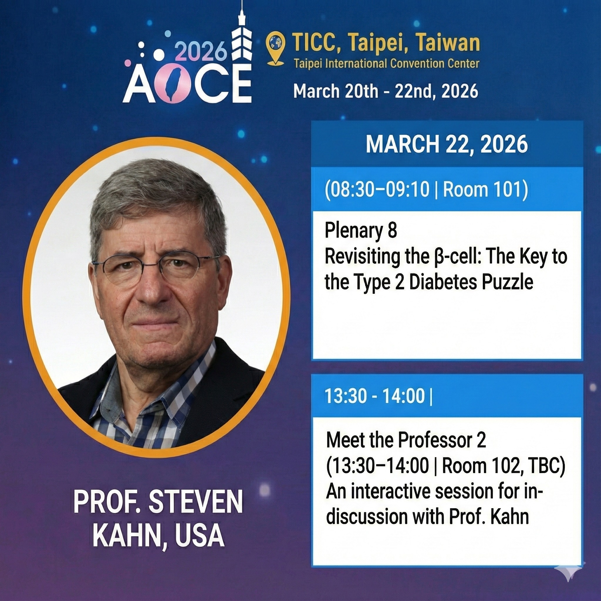 AOCE 2026 - Speaker Highlight | Prof. Steven E. Kahn We... | Facebook