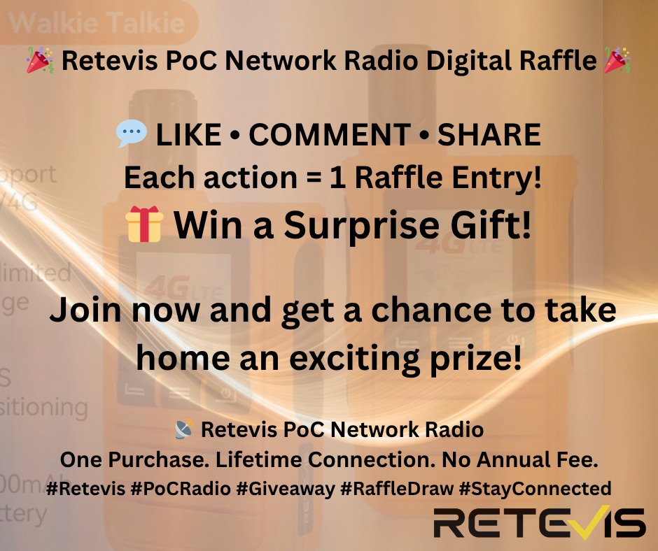 Retevis - 🎉 The Retevis PoC Network Radio Digital Raffle is here! 🎉 ...