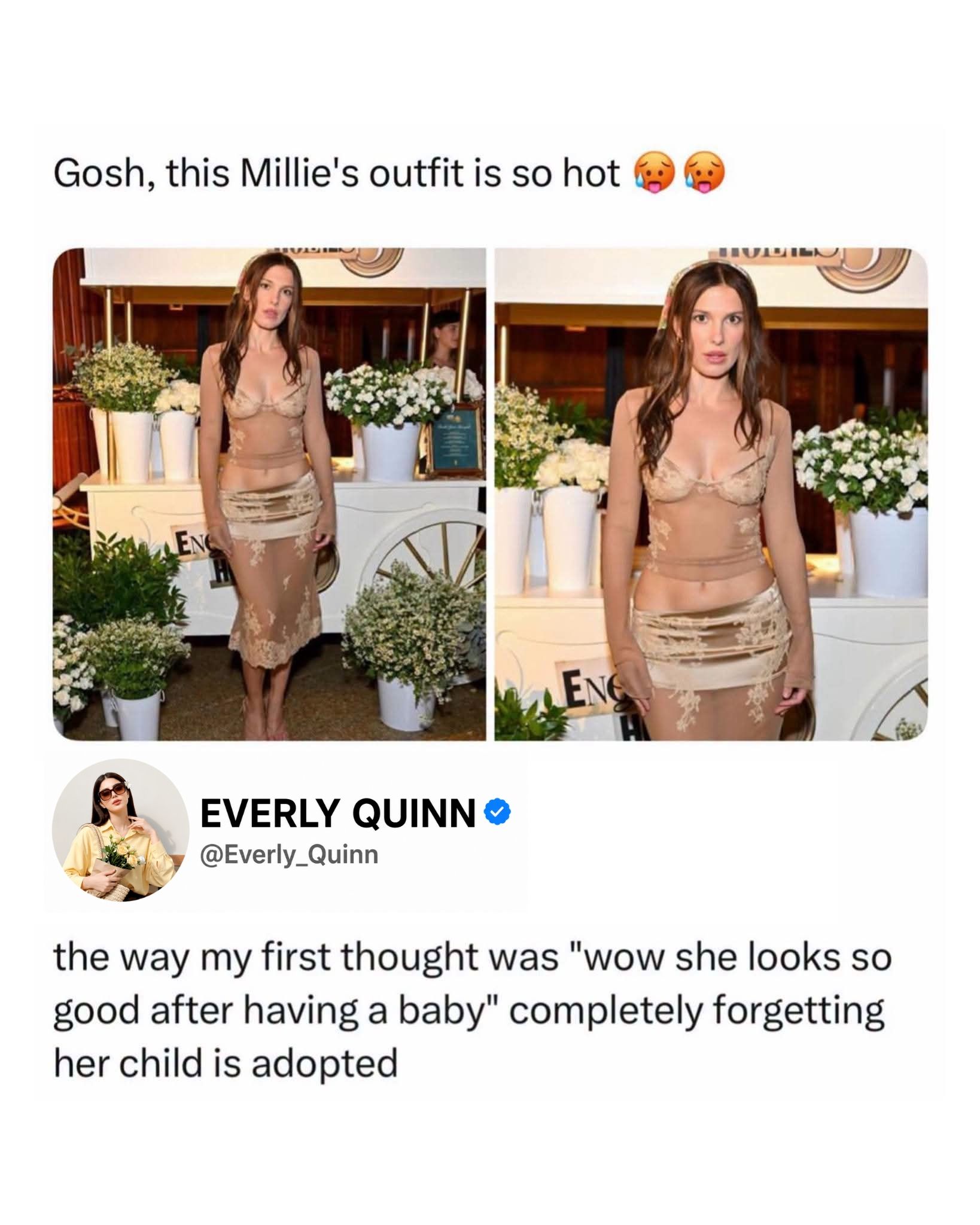 millie bobby brown honeymoon dress went for playful and floral on her beachy getaway with husband Jake Bongiovi just days into the new year 👙 Size:US 11.5 x-sibling-handle:austen-cowl-neck-maxi-dress-black-1 sunset orange bridesmaid dresses