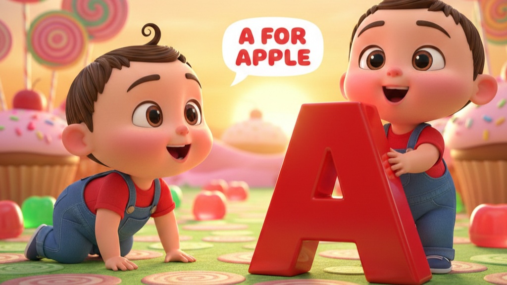 Alphabet ABCD 🅰️🎵 Colors 🎨 Numbers 1-5 🔢 | Learning Video # ...