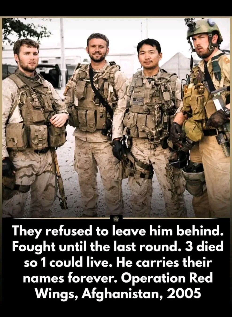 Afghanistan, June 2005. Four Navy SEALS were sent on a