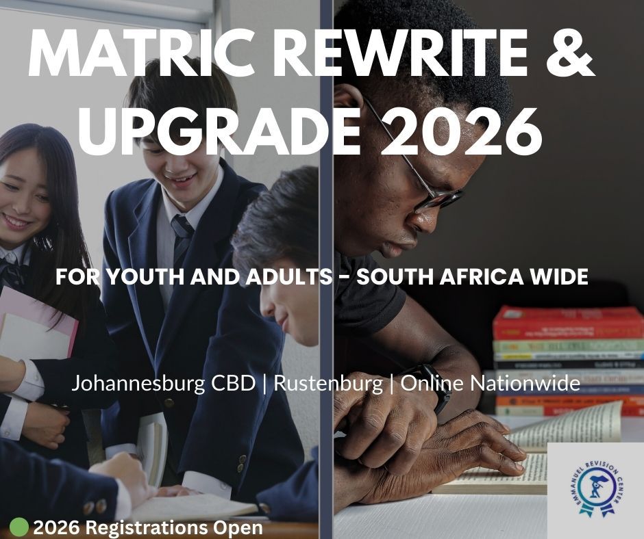 Emmanuel - 🎓 MATRIC REWRITE & MATRIC UPGRADE 2026 📢 REGISTRATIONS ARE ...