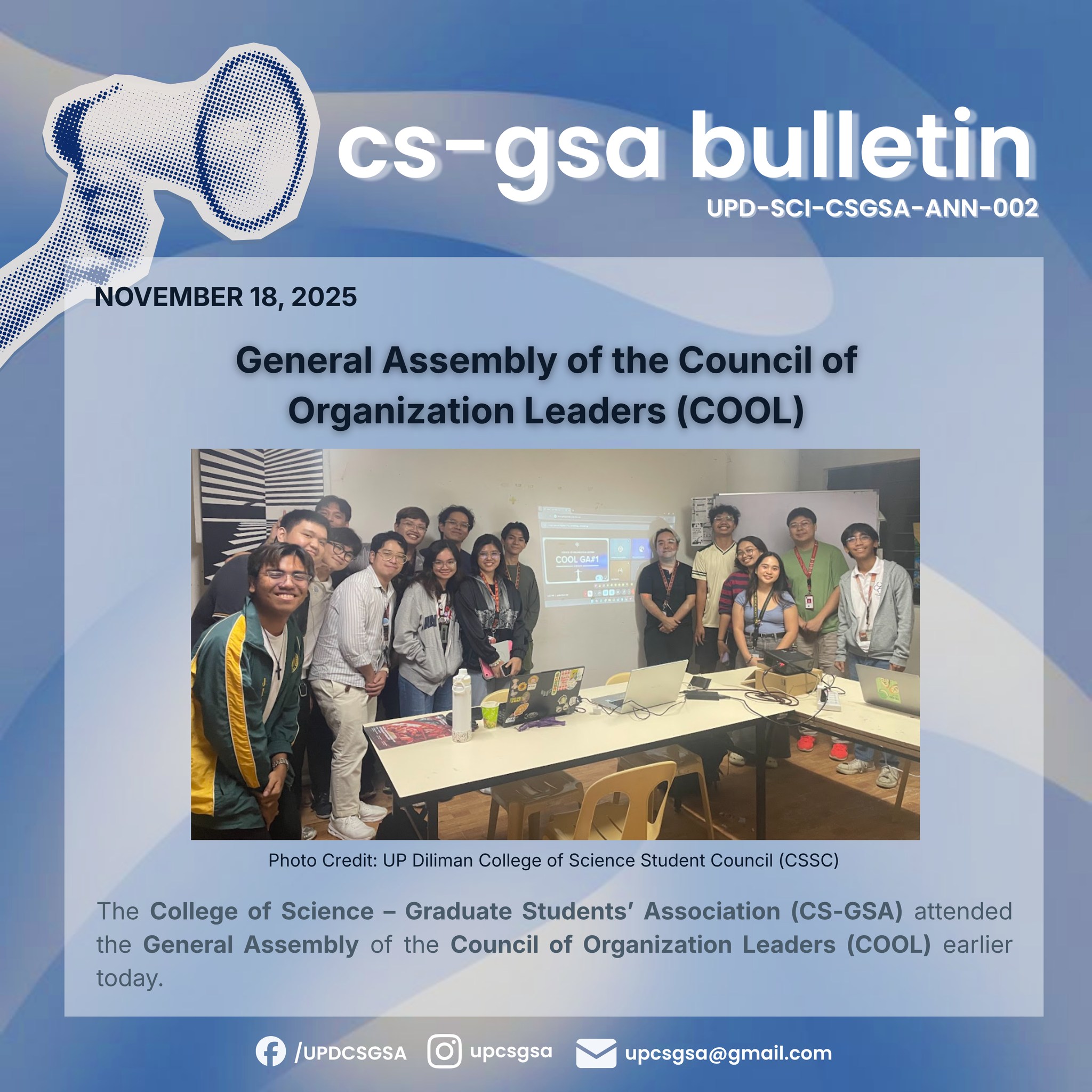 UP - LOOK: The CS-GSA attended the General Assembly of the Council of ...