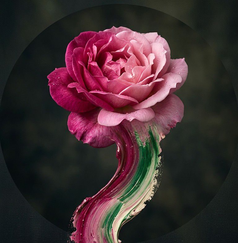 WAIT... She painted this with CABBAGE?! 😳🥬🌹 No brush, no AI — Just a ...