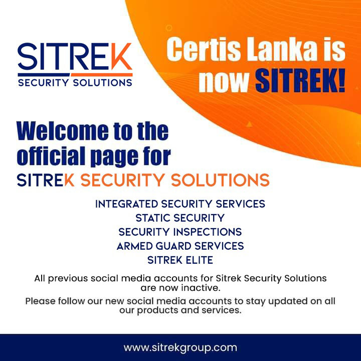 SITREK Group - Certis Lanka Is Now SITREK! The official... | Facebook