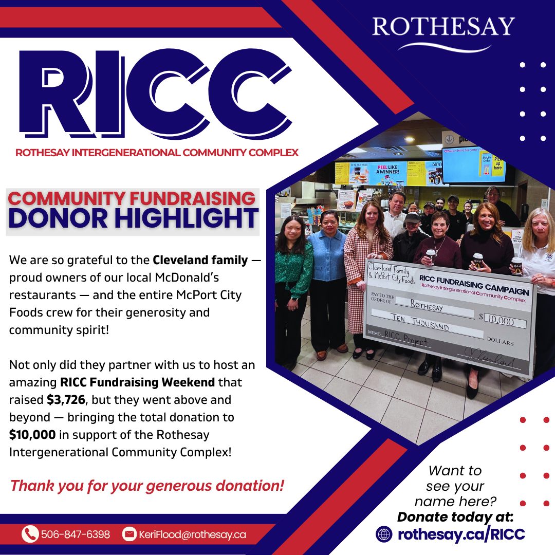 RICC Community Fundraising Campaign | Rothesay NB