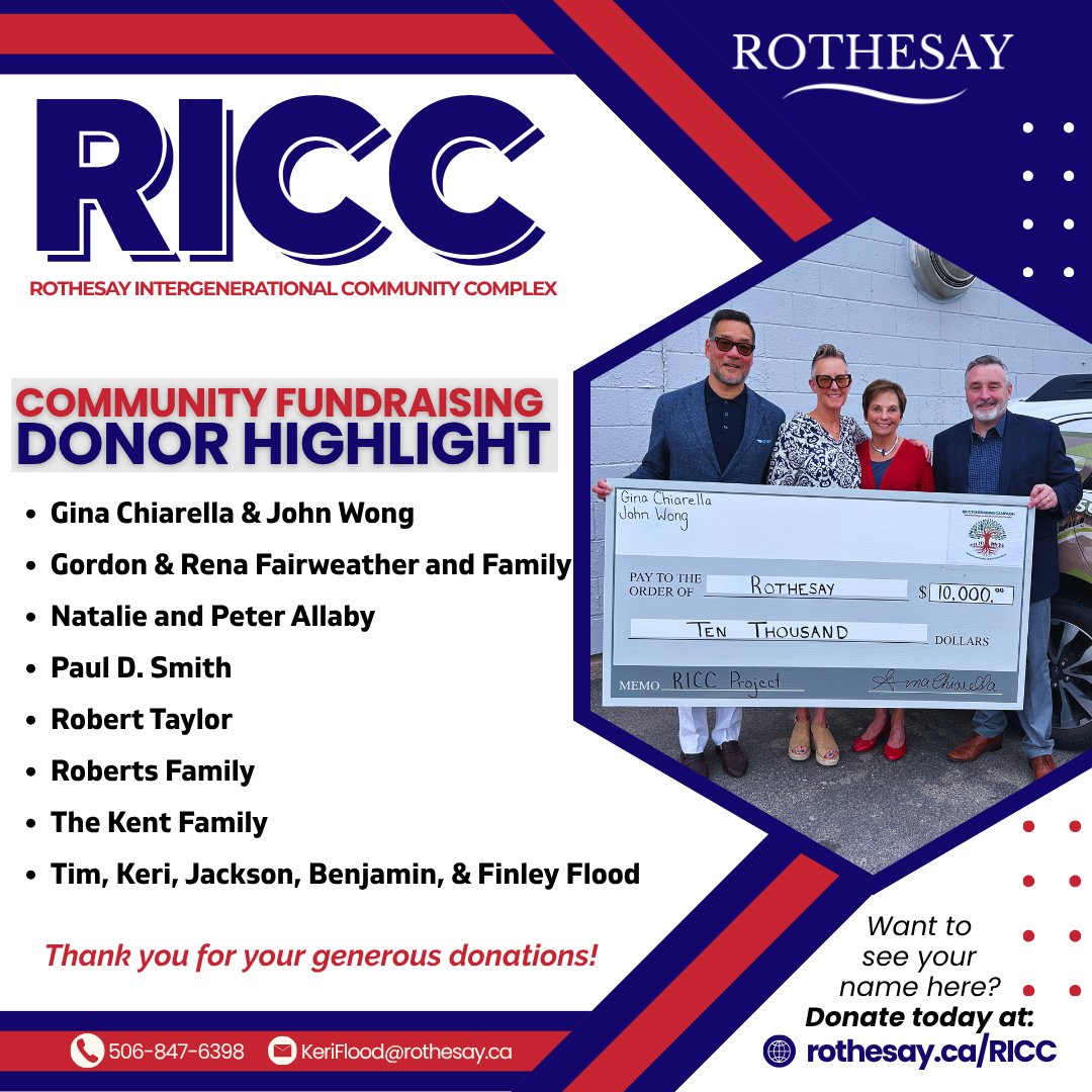 RICC Community Fundraising Campaign | Rothesay NB